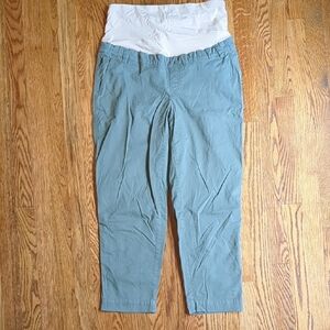 GAP Maternity Pants, Olive Green with Full Coverage Waistband